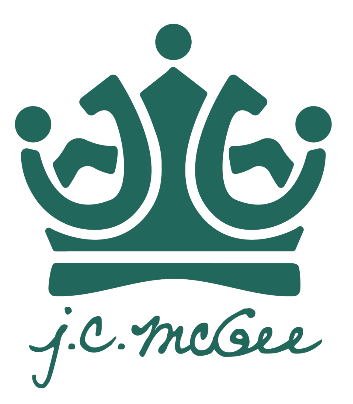 J.C. McGee crown and script logo